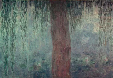 Der Seerosenteich mit Weiden, Der Morgen mit Weiden