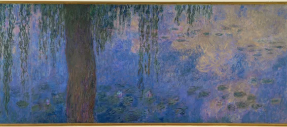 Der Seerosenteich mit Weiden, Der Morgen mit Weiden