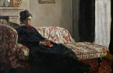 Meditation. Madame Monet auf dem Sofa