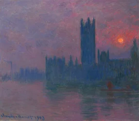Parlament, Sonnenuntergang, ca. 1900-03