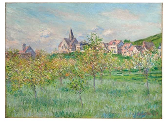 Frühling in Giverny, Nachmittagseffekt, 1885