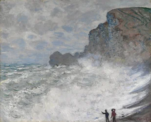 Raues Wetter in Étretat, 1883