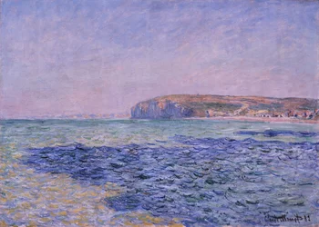 Schatten auf dem Meer. Die Klippen bei Pourville