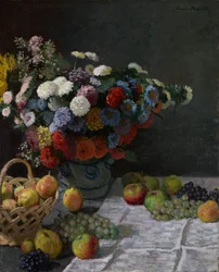 Stillleben mit Blumen und Früchten