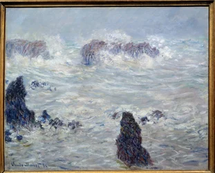 Sturm, Küsten von Belle-Ile. Gemälde von Claude Monet