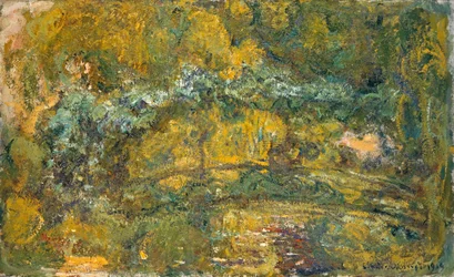 Die Fußbrücke über den Seerosenteich, 1919