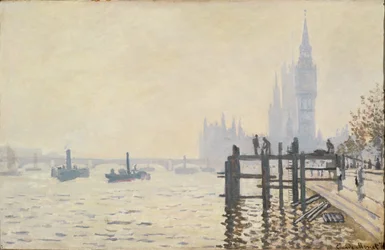 Die Themse unterhalb von Westminster