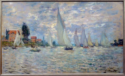 Die Boote. Regatten in Argenteuil, 1874. 0,6 x 1 m. Musée d