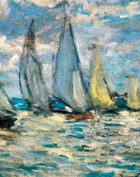 Die Boote oder Regatta in Argenteuil (Detail) um 1874