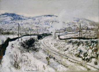 Zug im Schnee in Argenteuil