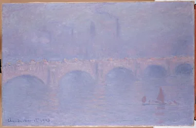 Waterloo-Brücke, nebliger Sonnenschein