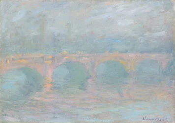 Waterloo-Brücke, London, bei Sonnenuntergang