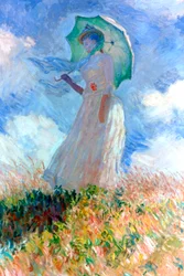 Frau mit nach links gewendetem Regenschirm, 1886