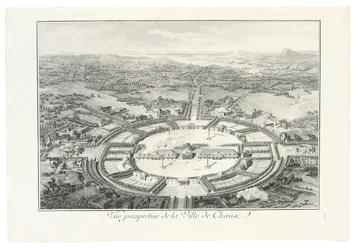 Perspektivische Ansicht der Stadt Chaux, 1804