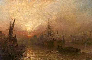 Der Pool der Themse, über Londons stillem Highway, 1890