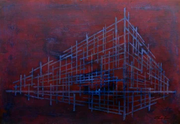 Geometrisches Rotes Gerüst