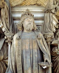 David. Der Sockel des Brunnens von Moses (Skulptur)