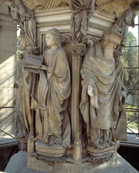 Jeremia und Zacharias, Sockel des Mosesbrunnens (Skulptur)