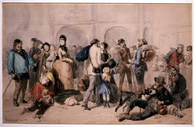 Menschenmenge in der Lobby des Gare de Lyon von Andrieux
