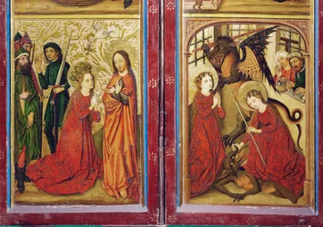 Die Legende der heiligen Margareta, Altar aus dem Kloster der heiligen Madeleine in Straßburg