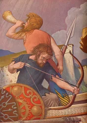 König Alfreds Langschiffe besiegen die Dänen 877, 1925-1927