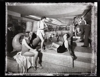 S.S. "Normandie", Schwimmbad, Kabinenklasse, um 1935