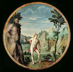 Perseus verwandelt Atlas in Stein