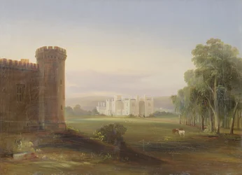 Regierungshaus und Stallungen, Sydney, 1841