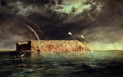 Ansicht von Fort Sumter, South Carolina, 1863