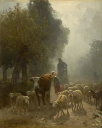 Zum Markt an einem nebligen Morgen, 1851