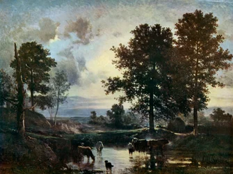 Viehtränke, frühe 1850er Jahre