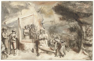 Moses und die Töchter Rehuëls am Brunnen