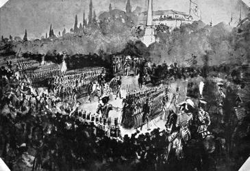 Eine Parade in Madrid