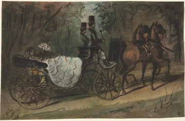 Kutsche im Bois de Boulogne