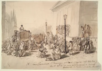 Empfang von Kaiser Napoleon III im Krankenhaus