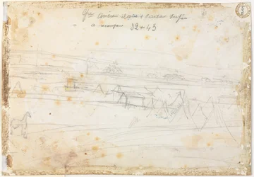 Kriegslager-Szene verso, 19. Jahrhundert