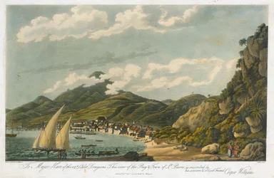 Blick auf die Bucht und die Stadt Saint Pierre (Martinique)