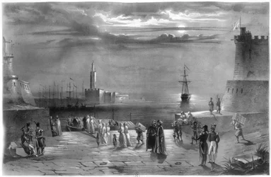 Der Dey Hussein Ibn El Hussein (1765-1838) verlässt Algier nach der Eroberung der Stadt am 4. Juli 1830