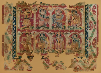 Textilfragmente in Gobelinweberei, 6. - 8. Jahrhundert