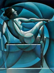 Abstrakte Blaue Frau