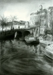 Stadtkanal Zeichnung