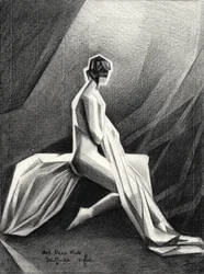 Verhüllte Art-Deco-Figur