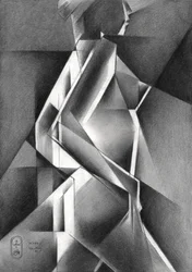 Dynamische Kubistische Figur
