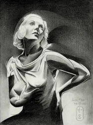 Elegante Frau im Licht