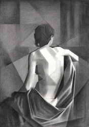 Geometrische drapierte Figur