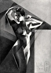Geometrischer weiblicher Akt