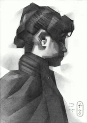 Geometrisches Frauenprofil