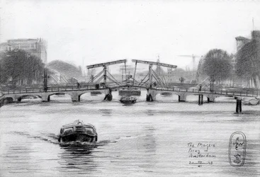 Magere Brug Amsterdam Zeichnung