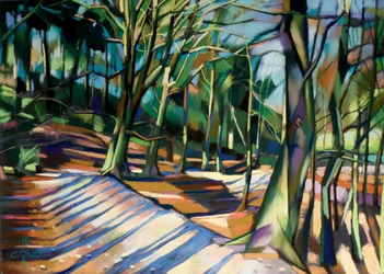 Sonniger Waldweg