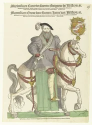 Porträt von Maximilian von Buren zu Pferd